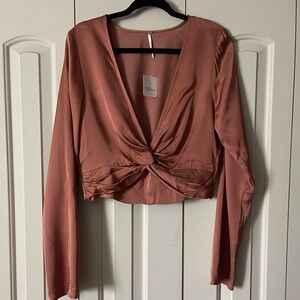 Free People Twist-Front Blouse